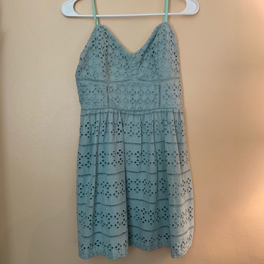 Blue pattern dress
